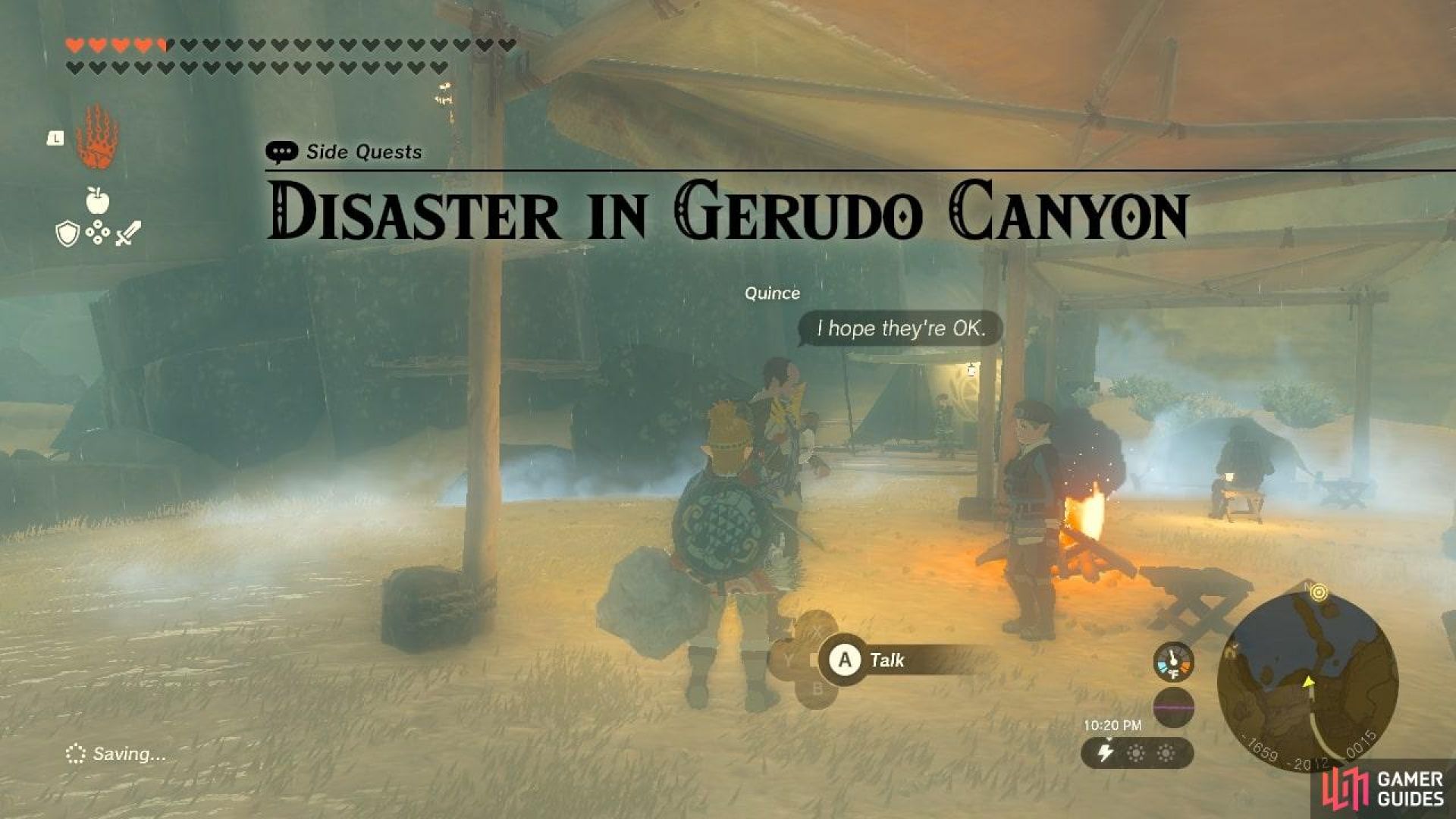 Disaster In Gerudo Canyon Walkthrough Zelda Tears Of The Kingdom