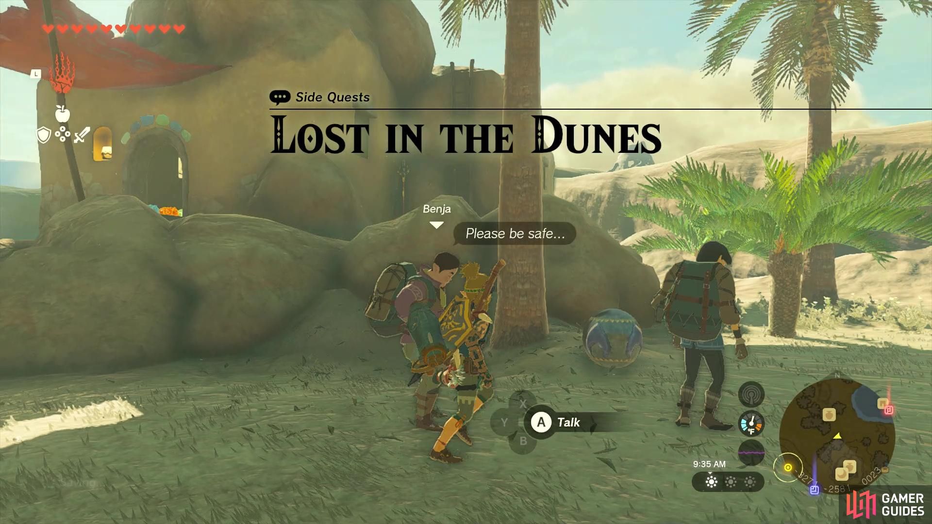 Lost In The Dunes Gerudo Region Side Quests The Legend Of Zelda