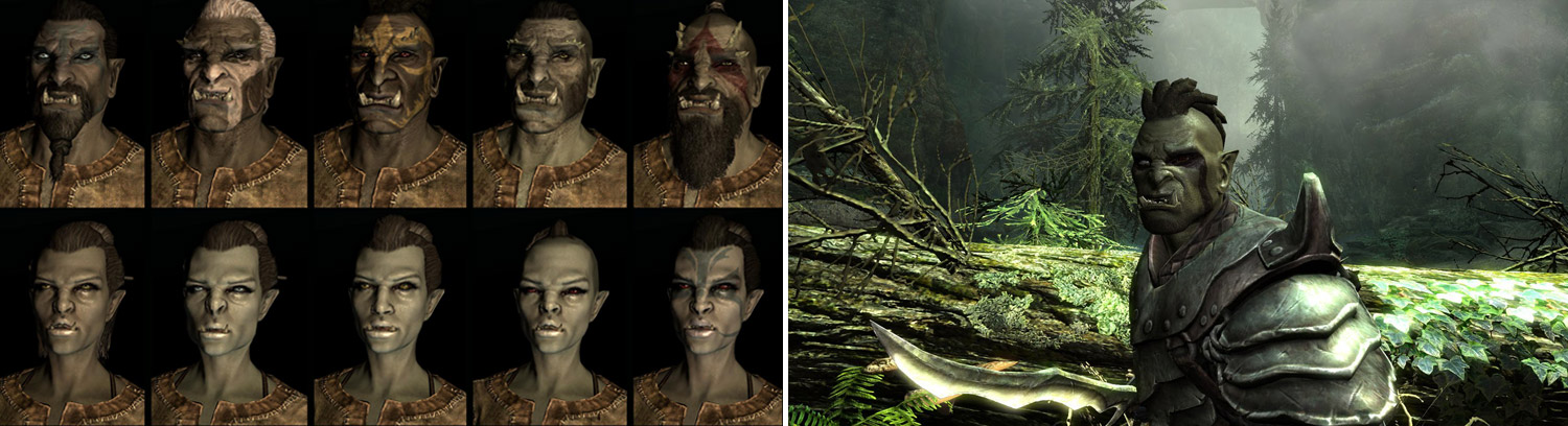 Orc Orsimer Race Character Creation The Elder Scrolls V Skyrim