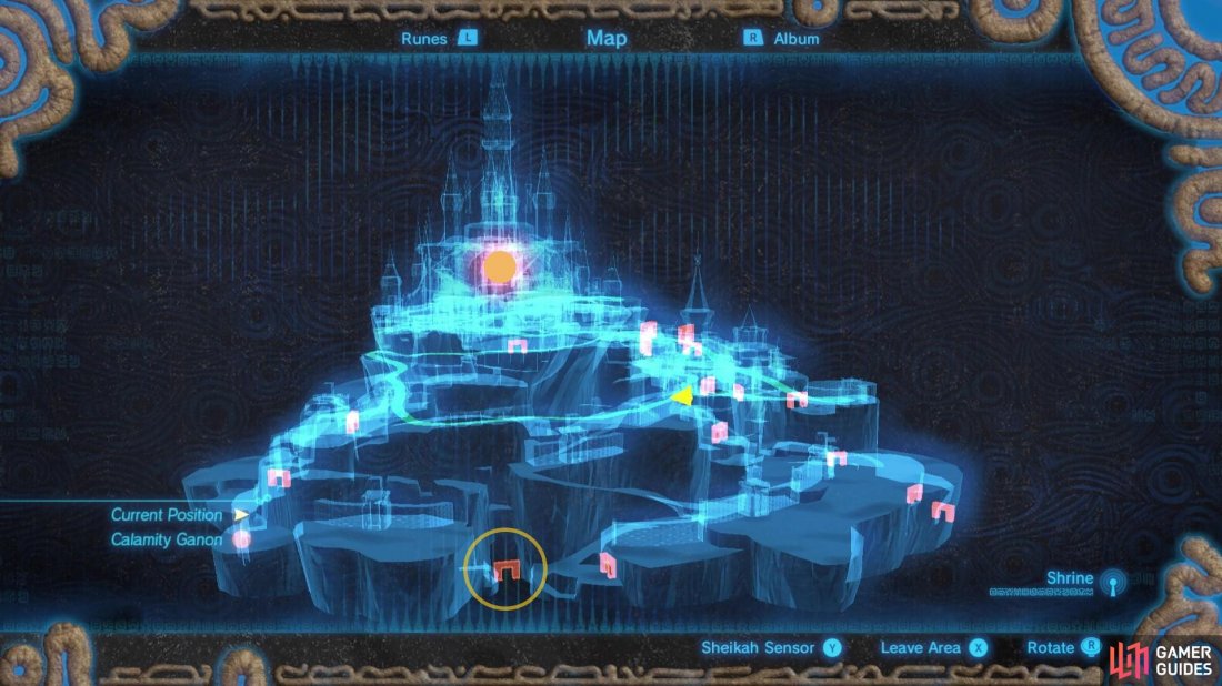 Hyrule Castle Breath Of The Wild Map Saas Ko'sah Shrine - Central Hyrule Region - Towers And Shrines | The  Legend Of Zelda: Breath Of The Wild | Gamer Guides®