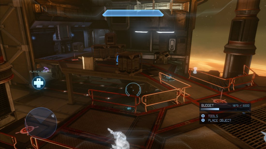 Adrift is a symmetrical map featuring an open base at either end of the map with a central region housing a large, non-usable bipedal mech. Like Abandon, it does not include any vehicles and its long narrow corridors and constrictive indoor zones make it suited to all types of combat from close-mid-long range…  The blue team spawn base on this map features a construction type region with a couple of cranes [Construction base] whilst the red spawn point base has a refinery feel to it with a few chimneys throwing up flames [Refinery Base]. Each base consists of an open area with two doors on the ground level leading to hallways around the outside of the map and a catwalk above leading directly to a balcony overlooking the Central area [Mech Room].  Whilst following the walkways from the bases around the outside of the region you will find a small, open platform on either side of the map [Intermediary Platforms]. From these platforms, you will find blue jump pads that will launch you to the [Construction/Refinery Bases].  The [Mech room] has a pair of balconies at the top leading from either base as well as a raised central platform dominated by the mech and housing one of the map’/s power weapons. These overlook a middle level featuring four quick exits to the two bases and intermediary platforms and a ground level which has a pair of gravity lifts that will place you into the upper hallways running along the edge of the map and stairs leading to the mid-level mech room platforms.  There are two hallways and two tunnels around the outside of the map that can be differentiated by the colors on the walls. The hallways are long, straight passages and feature blue monitors [Blue Hallway] or orange magma tubes [Red hallway]. These lead from the bases to the intermediary platforms and contain doors leading to the 2nd level platforms in the Mech room. Additionally, the tunnels also lead from the bases to the intermediary platforms but are different from the hallways in that they are slightly shorter and allow access to the ground level of the mech room. One of these features orange magma tubes [Red tunnel] and the other does not [Blue Tunnel].  The tactically important areas are: [Mech Room], [top Centre][Refinery Base], [Construction Base], [Intermediary Platforms], [Red Tunnel], [Blue Tunnel], [Red Hallway] and [Blue Hallway].