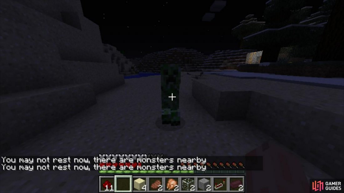 The menacing face of a Creeper. Listen out for their tell tale hiss.