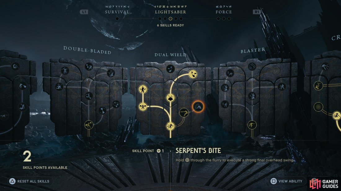 The addition of multiple skill trees allowed you focus on certain aspects of the combat.
