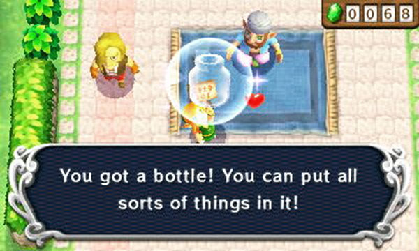 Bottles are very useful items, so be sure to put them to good use. It can be tempting to forget about them because you dont think youll need them. However, youre only human and liable to make mistakes and there will likely be times when you need a way to restore health pronto. Especially when youre in the middle of a dungeon or hiking up a mountain.