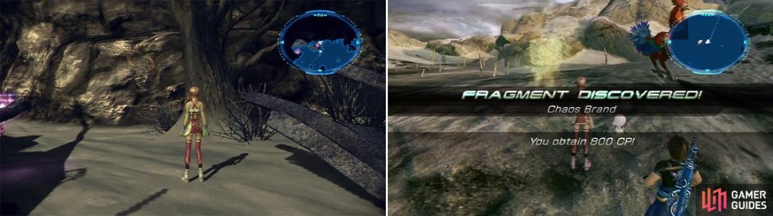 Artefact of the Ark location (left). Chaos Brand location (right).