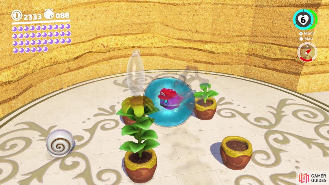 You can use the water jet from the Gushen to water the plants