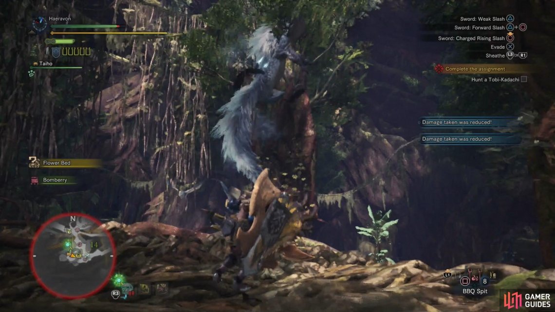 The Tobi-Kadachi will, in certain areas, use vertical surfaces as platforms from which to attack