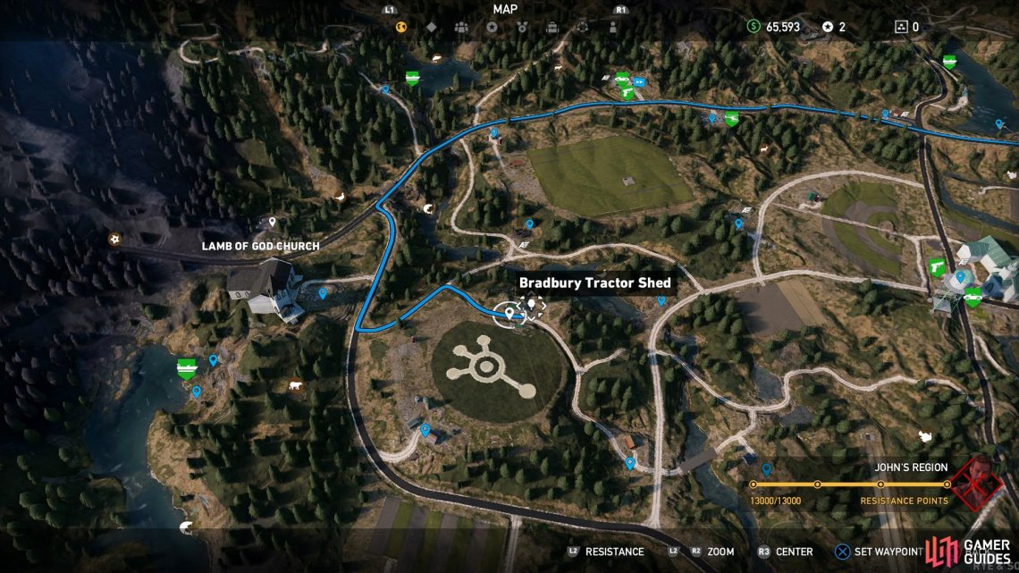 Карта всех аванпостов в far cry 5