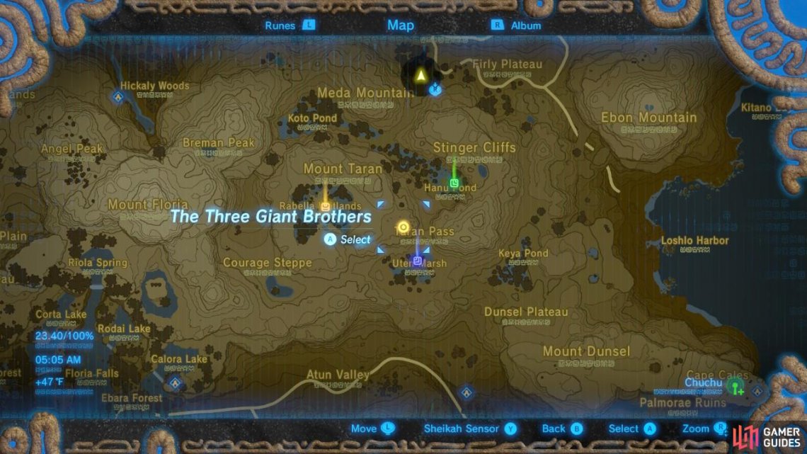 The Three Giant Brothers Shrine Quests Quests The Legend Of Zelda Breath Of The Wild 3655