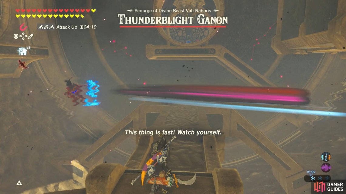 Thunderblight Ganon is notorious for his lightning-fast attacks.