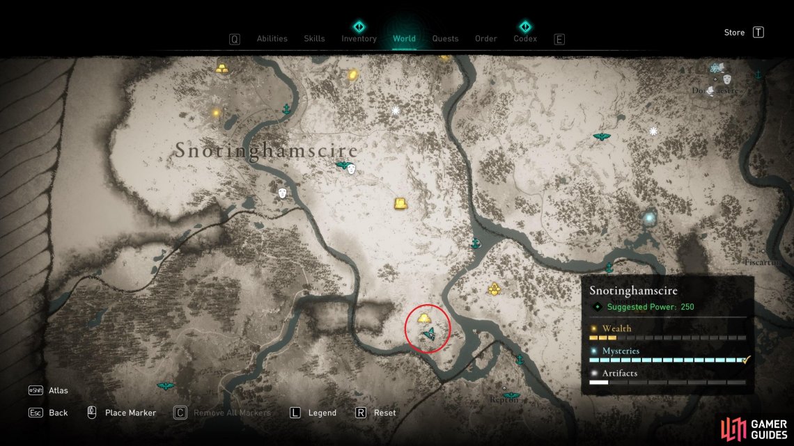 Treasure Hoard Maps - Snotinghamscire - Artifacts | Assassin's Creed ...