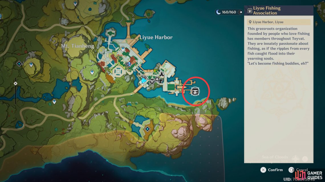 East Harbor Fishing Map Liyue - Fishing Spots - Fishing | Genshin Impact | Gamer Guides®