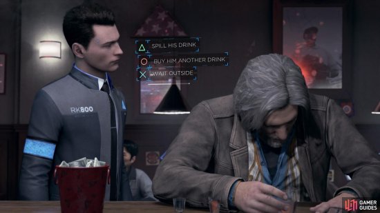 Offer to buy Hank another drink