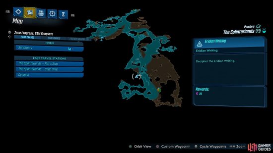 Borderlands 3 Splinterlands Map Zone Completion - The Splinterlands - Full Area Coverage | Borderlands 3 |  Gamer Guides®