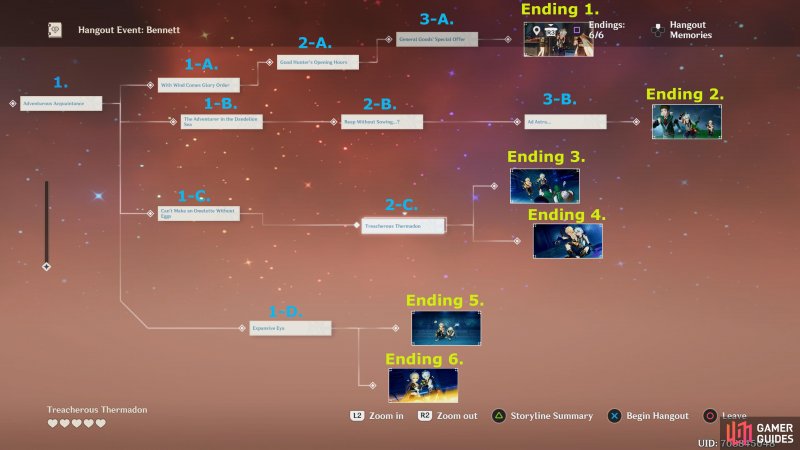 How to get all endings - Bennett - Hangout Events | Genshin Impact
