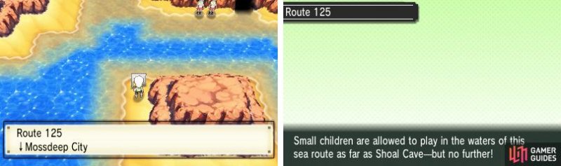 Optional - Route 125 and Shoal Cave - Mind Badge - Walkthrough ...