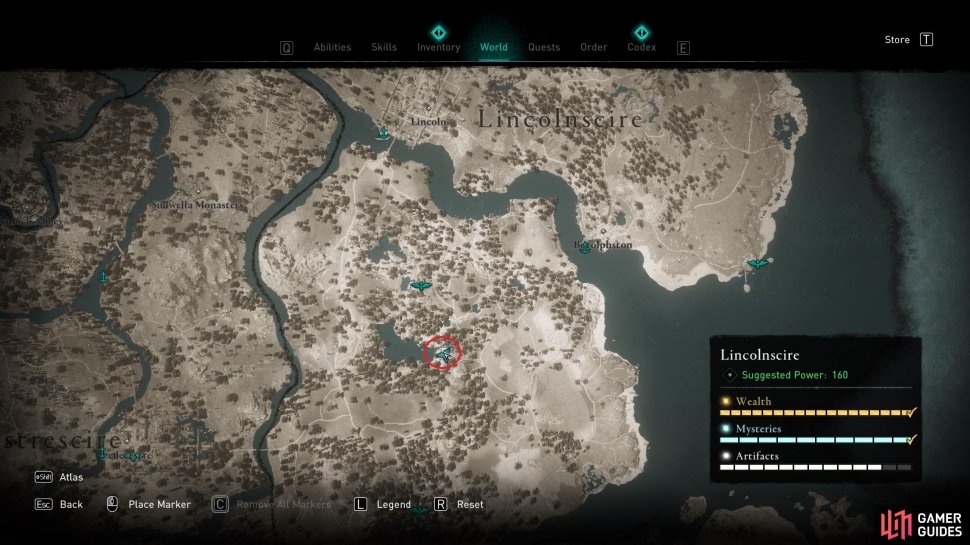 Treasure Hoard Maps Lincolnscire Artifacts Assassin S Creed
