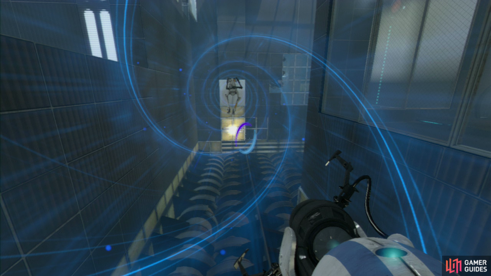 Test Chamber 8 Course 3 Hard Light Surfaces Portal 2 Gamer Guides