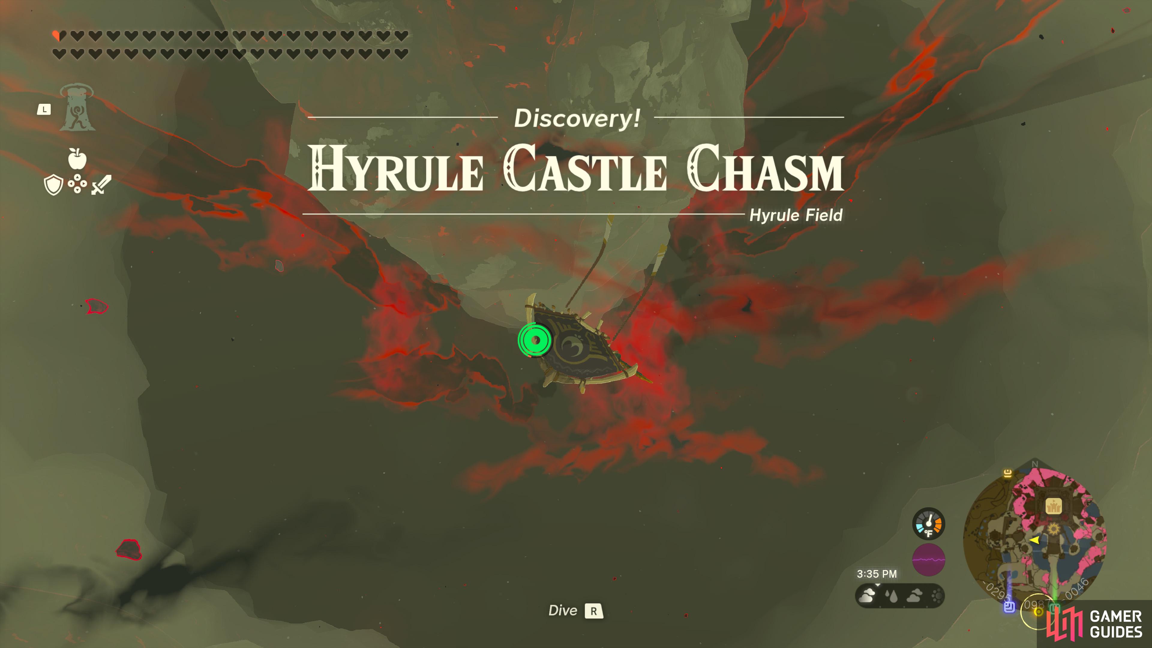 Zelda Totk Hyrule Castle Chasm 