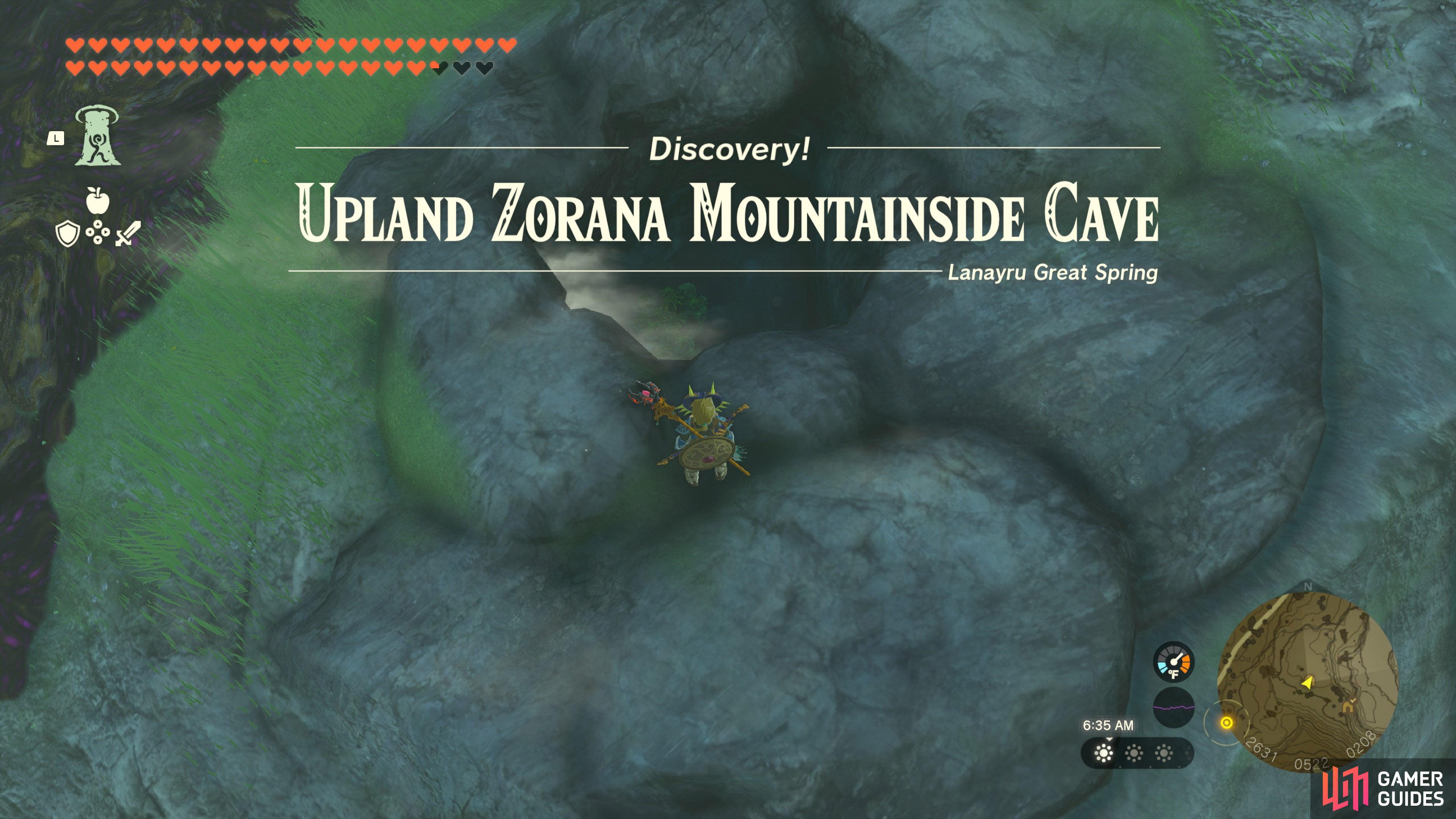 Upland Zorana Mountainside Cave - The Legend of Zelda: Tears of the ...