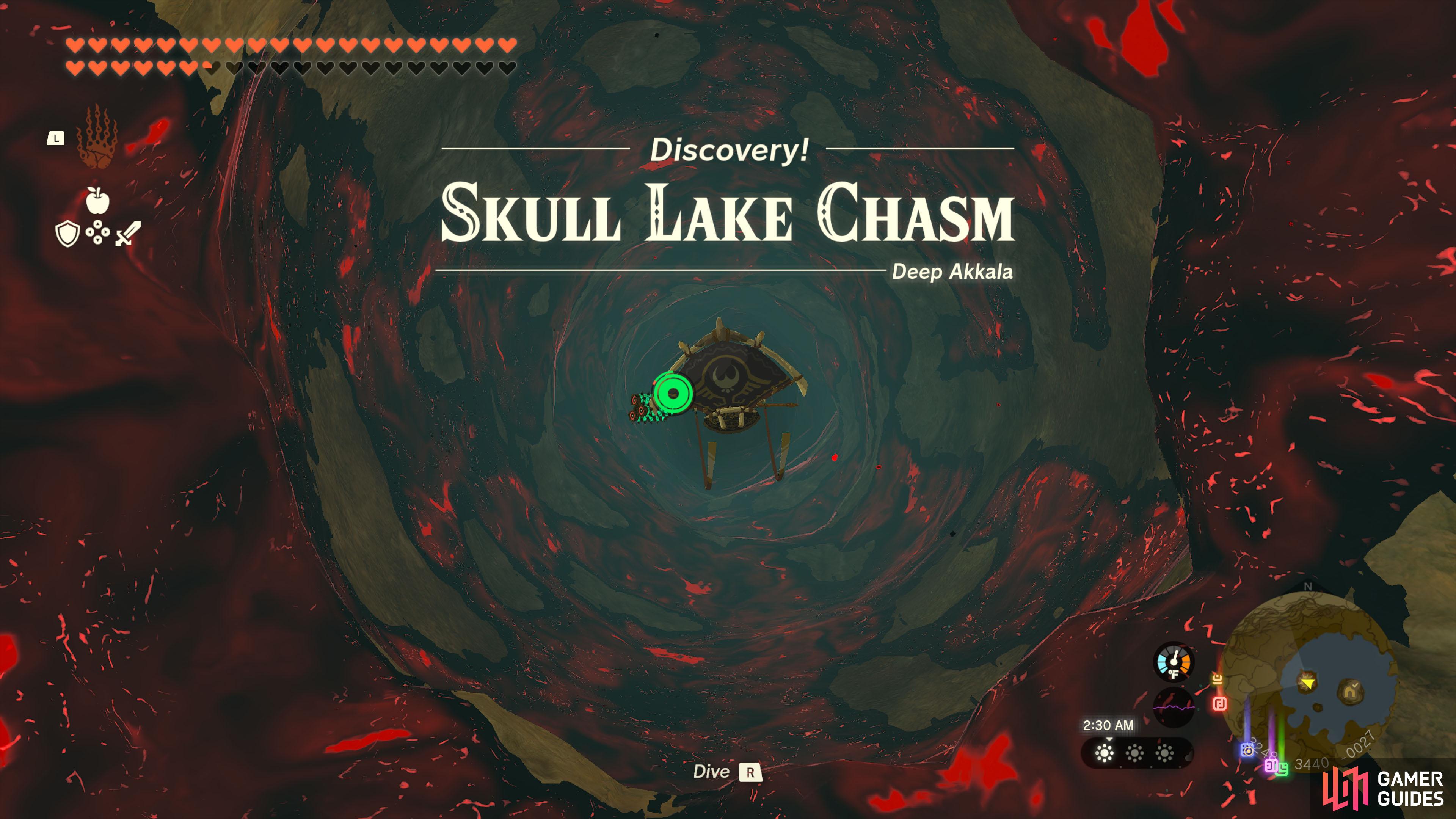 Skull Lake Chasm - The Legend of Zelda: Tears of the Kingdom Database ...