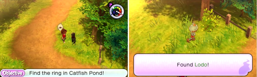 Be on the lookout for moving real-world objects (left). The Yokai that appears is usually random (right).