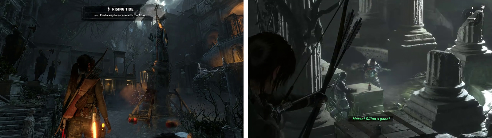 Rise of the Tomb Raider: Find a way to escape with the Atlas, walkthrough