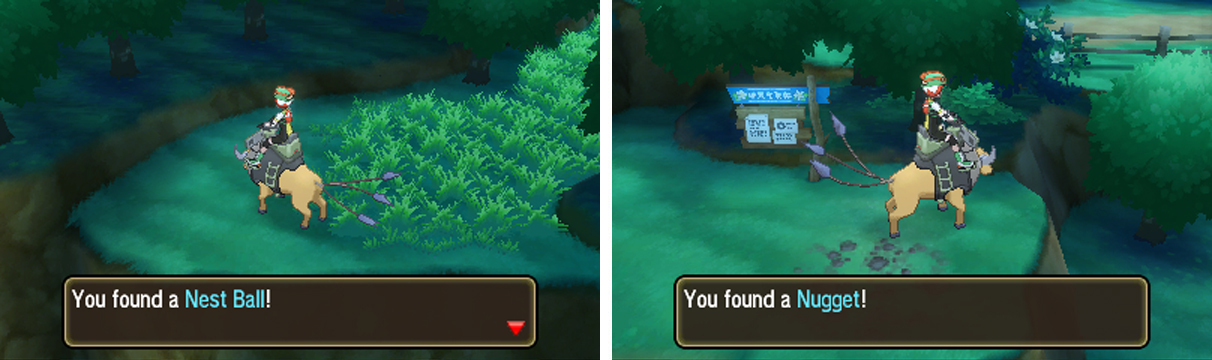 You can pick up items while riding Tauros too!
