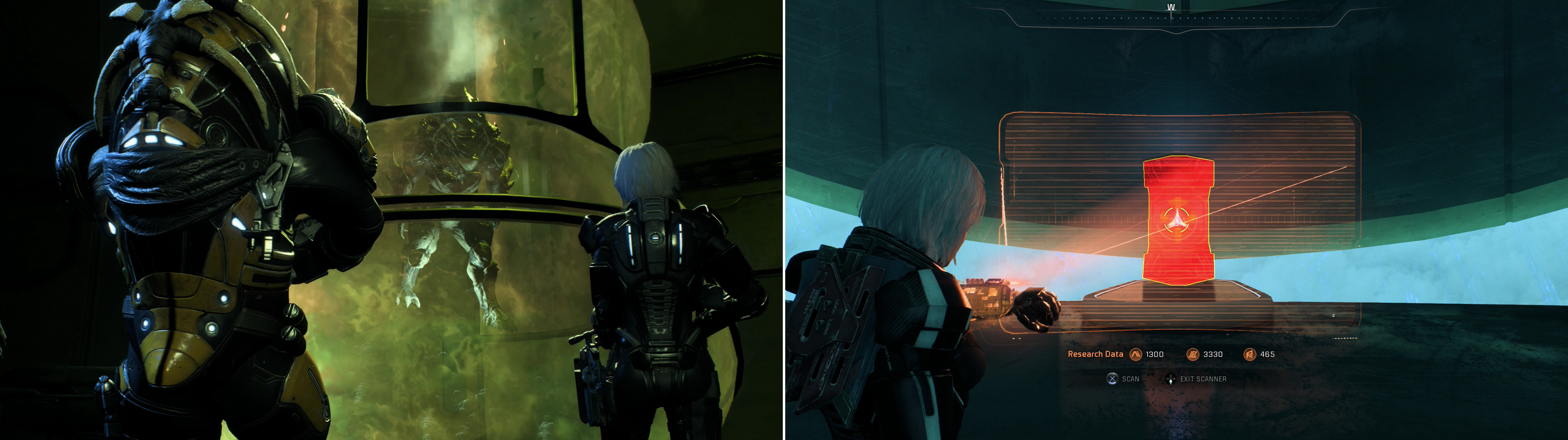 Near the Archons chamber youll find proof that the Kett have made dreadful progress towards exalting the Kett (left). Theres plenty of ruined Remnant artifacts in the Archons chamber, but youre looking for an intact artifact, which holds the information you need (right).