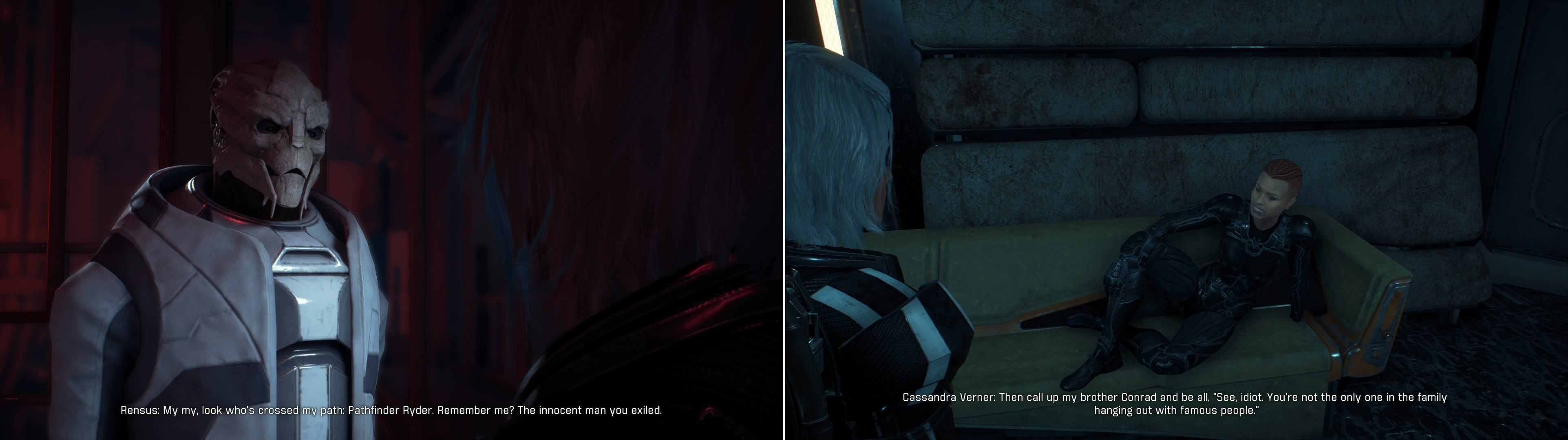 In Tartarus you might find famliar faces from you travels in Andromeda (left) or perhaps even references to previous adventures in the Milky Way (right).