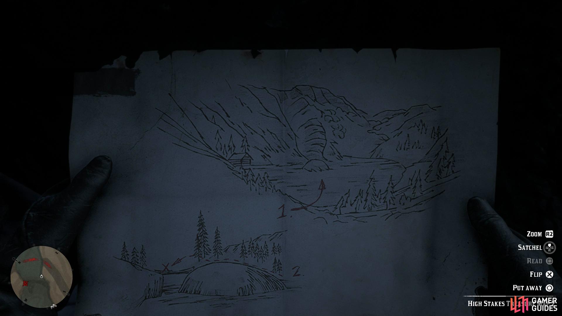 Red Dead Redemption 2 - Sketched Treasure Map 