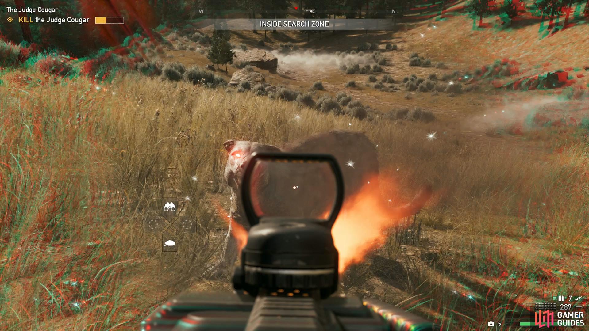 An LMG works incredibly well against the speed of the Judge Cougar.