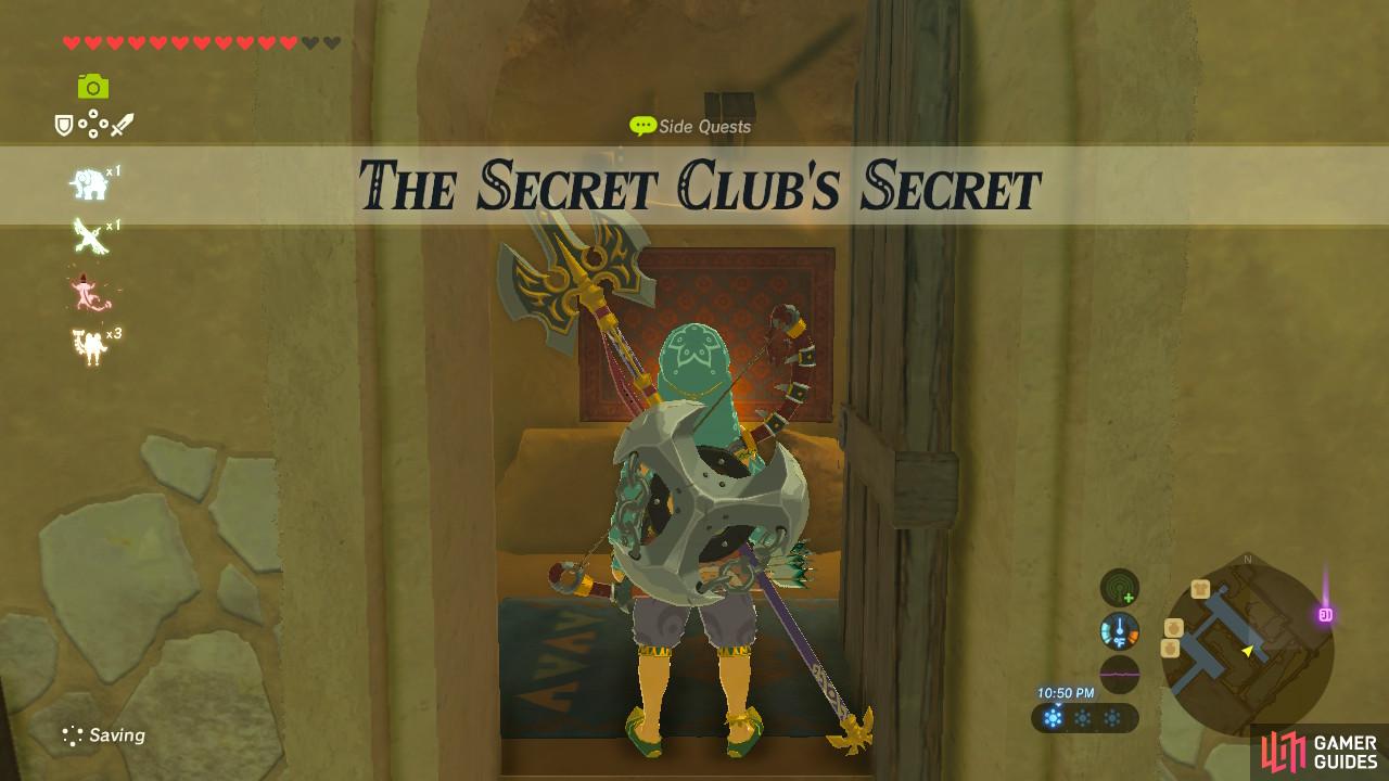 Zelda: Breath of the Wild - Gerudo Secret Club Password 