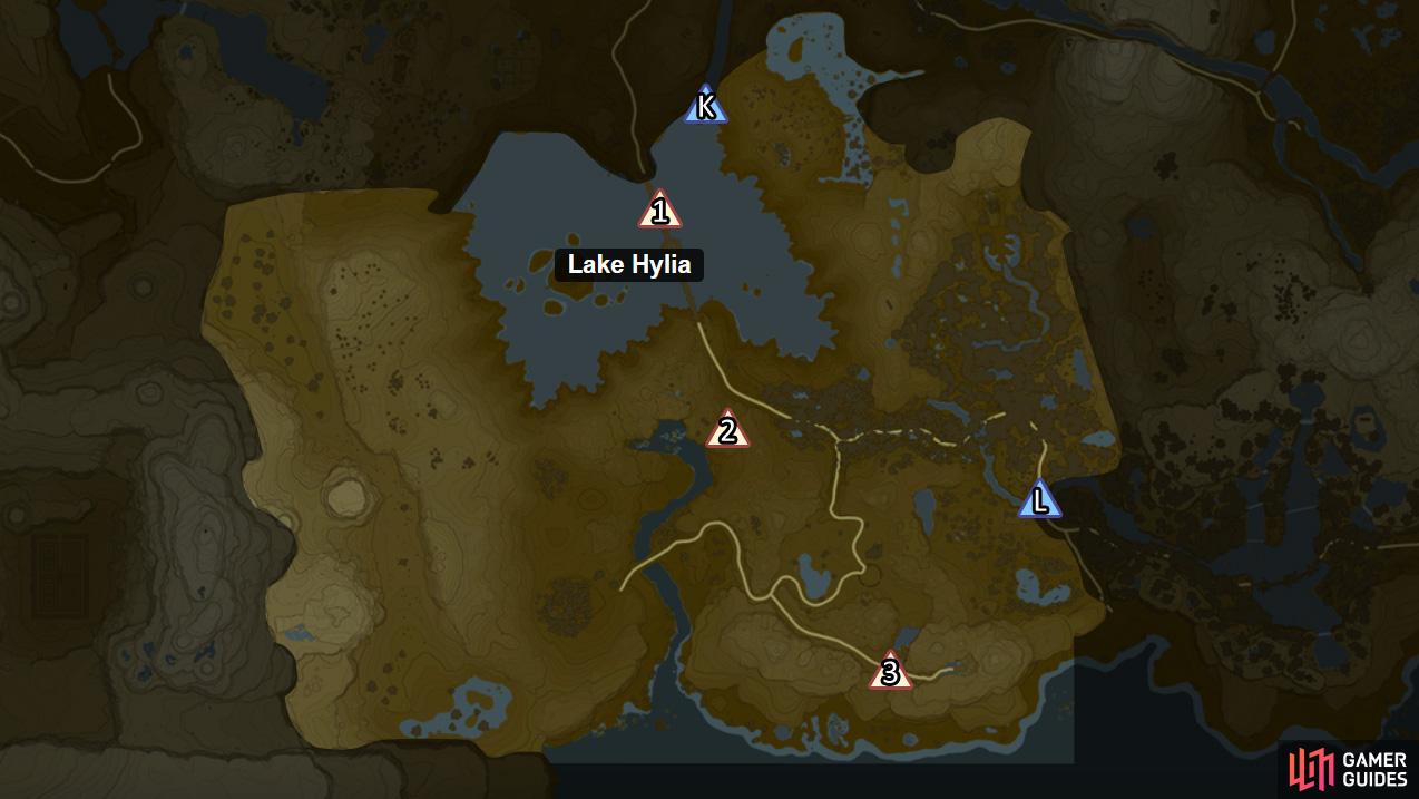 Locations of the floating platforms in the Lake region.