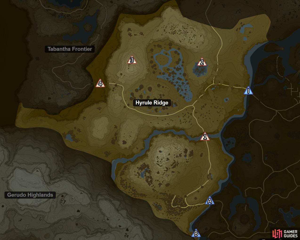 Locations of the floating platforms in the Ridgeland region.