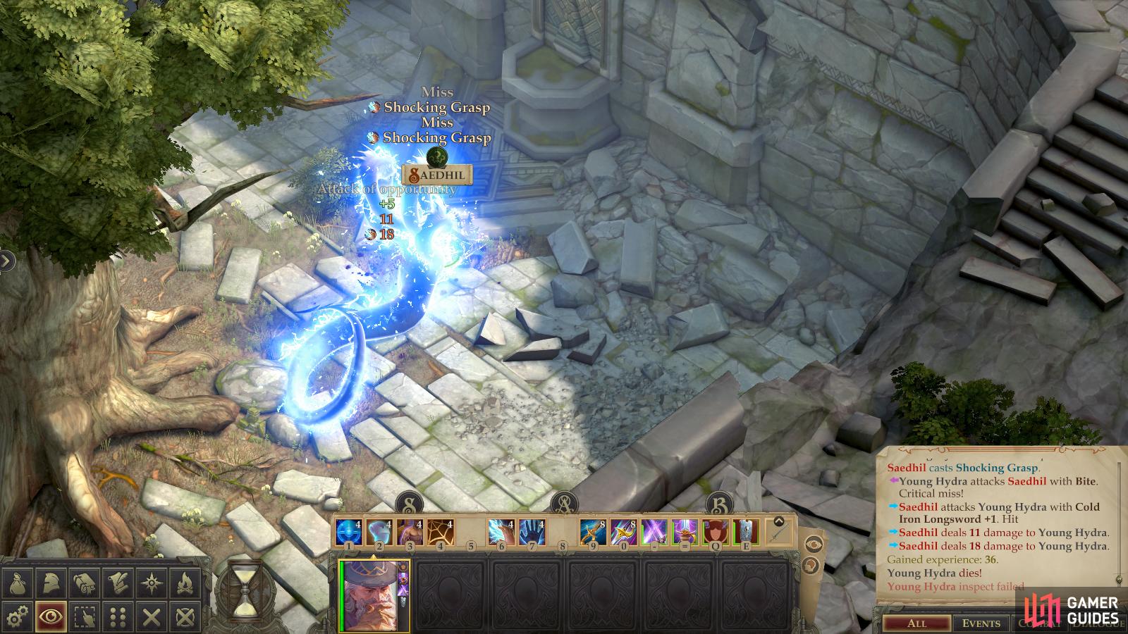 Initially the Magus’s damage output will be relatively low, but you can enhance this when necessary by using Spellstrike to inflict touch-range spells via melee attack.