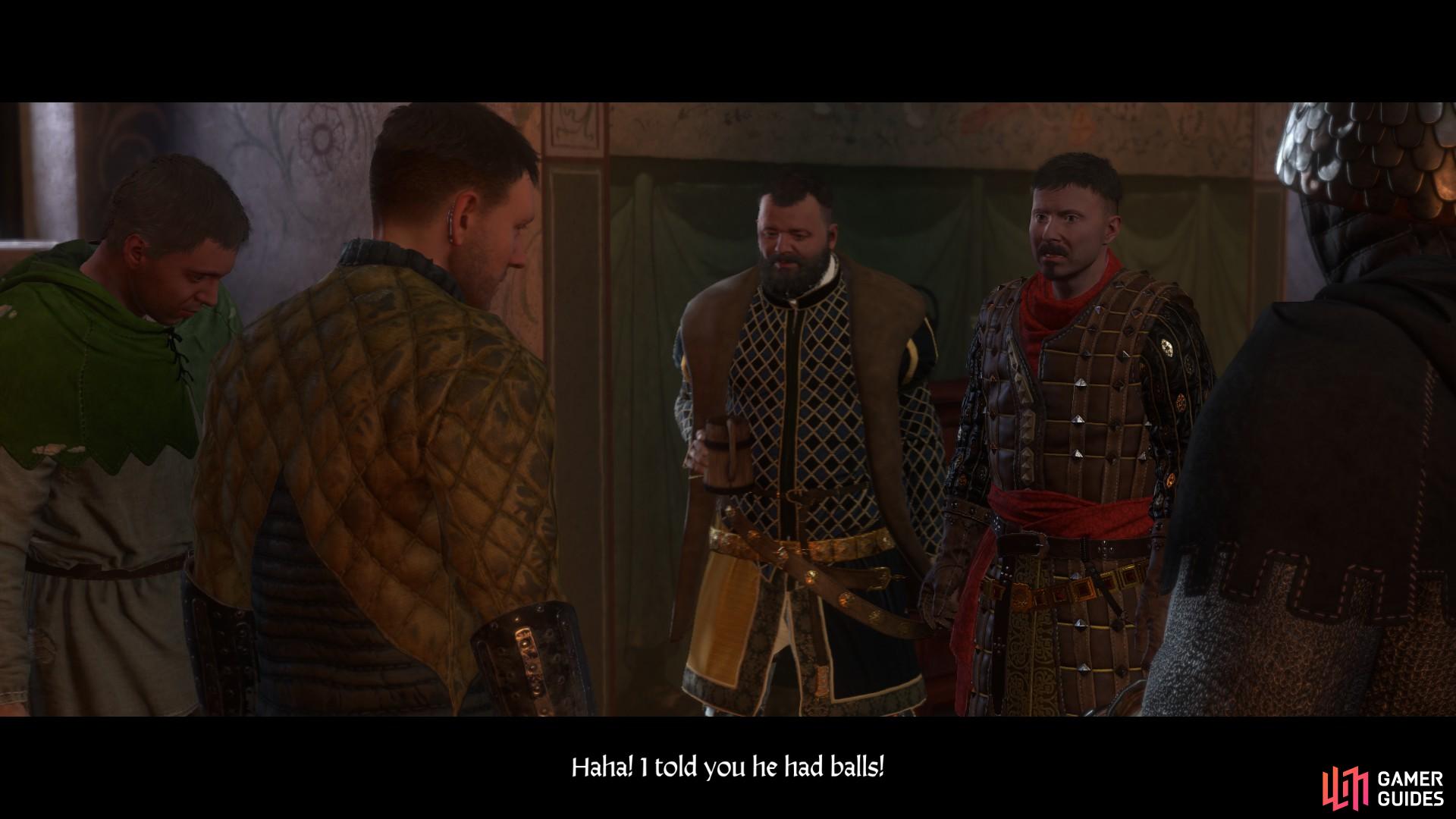 When you return to Rattay you will have the opportunity to betray Zbyshek or reward him.