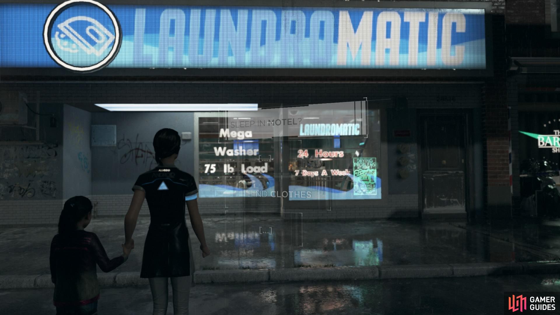 Enter the laundromat