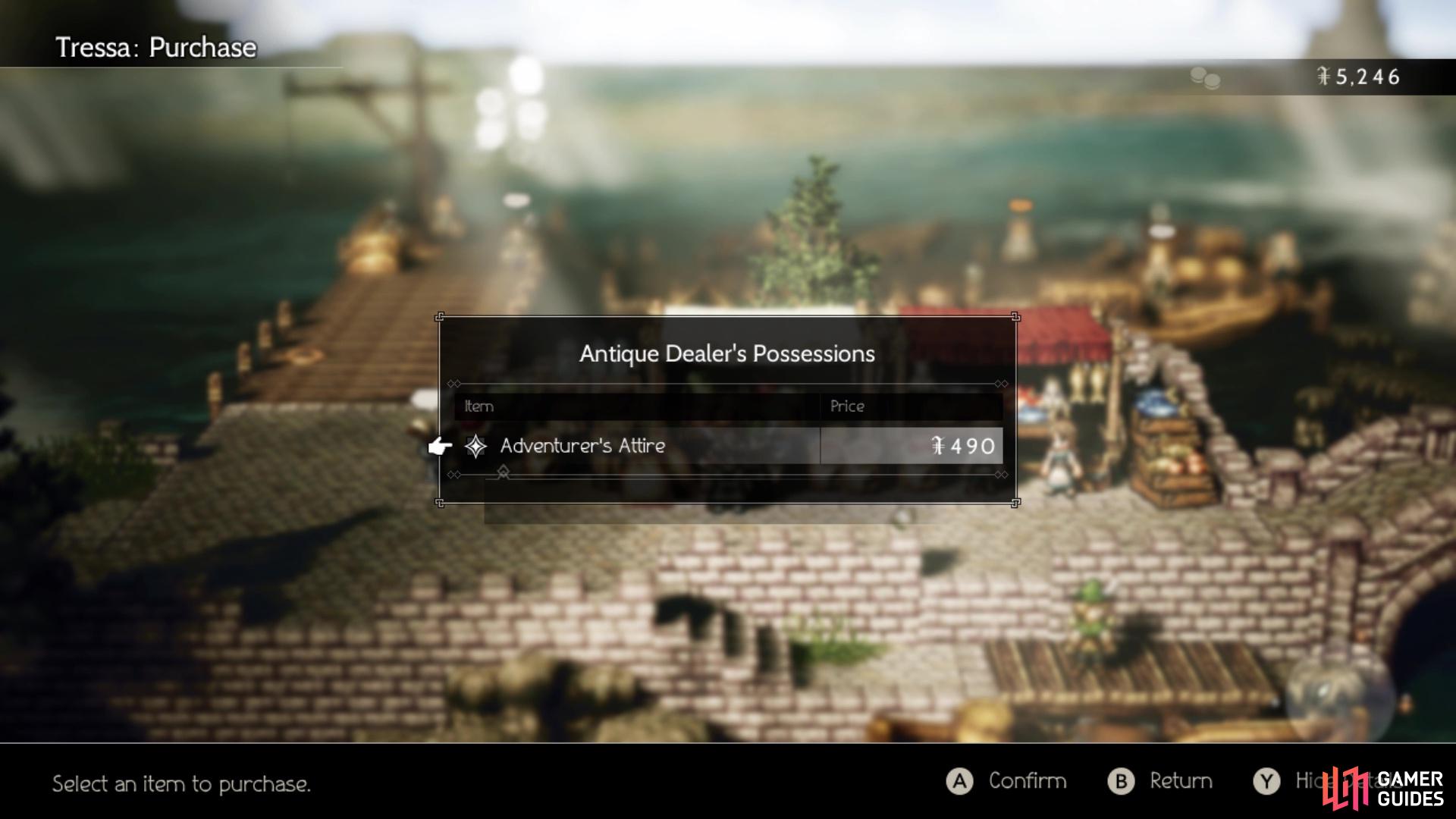 You can buy the Adventurer’s Attire from the Antique Dealer for Le Mann