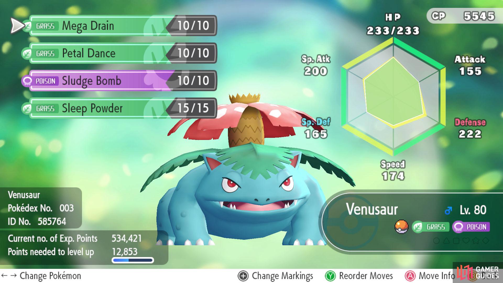 We fed our Venusaur a small amount of candies.