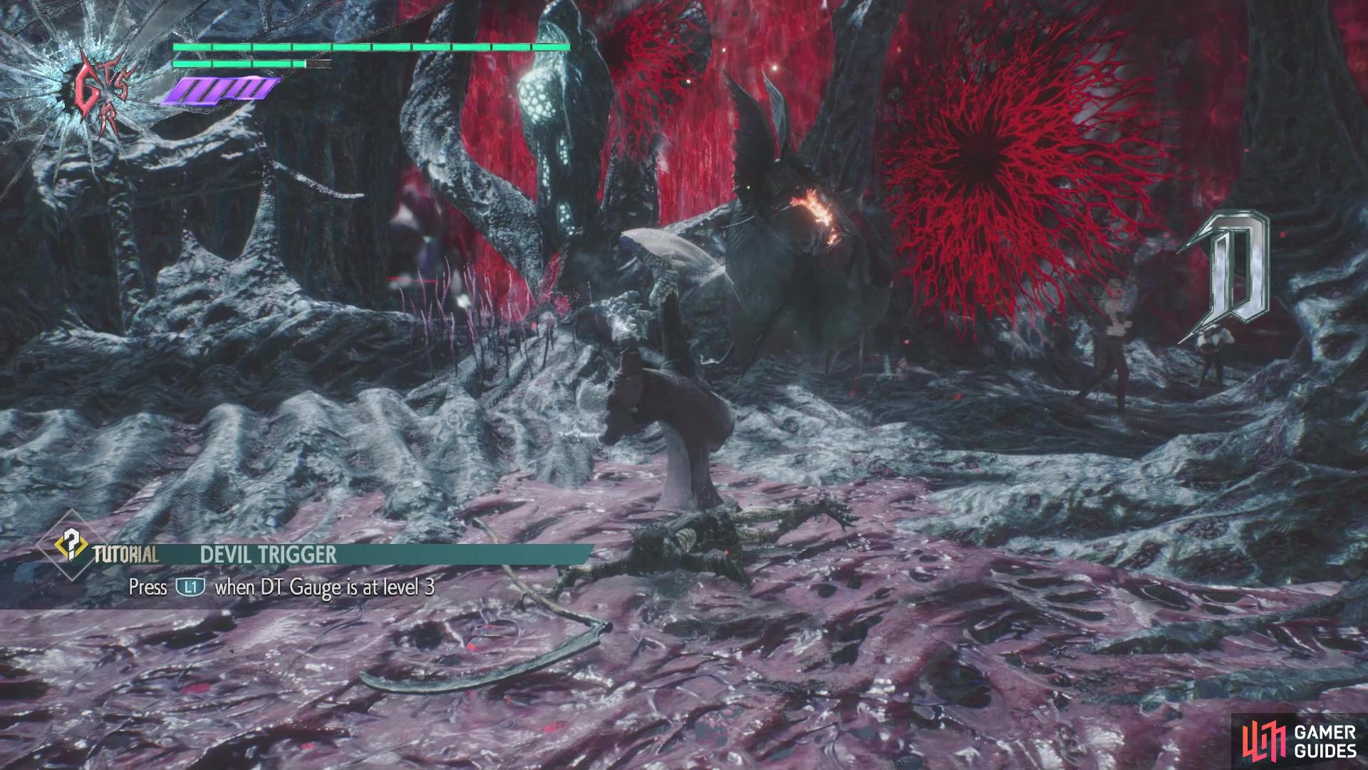 One of the biggest draws for Dante is being able to switch weapons during combat