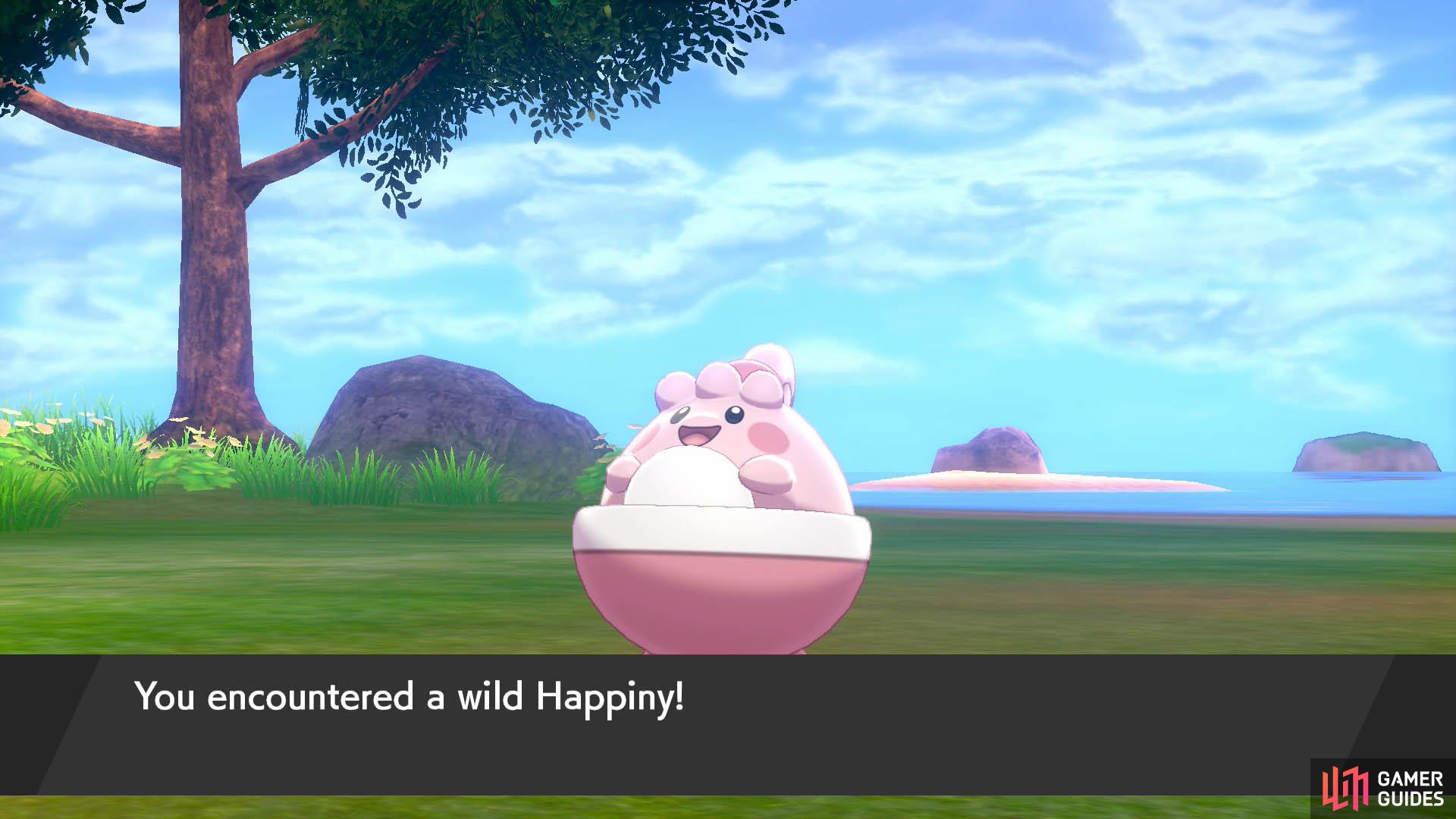 There’s a 1 in 10 chance of finding a Happiny, if you’d rather not breed Chansey.