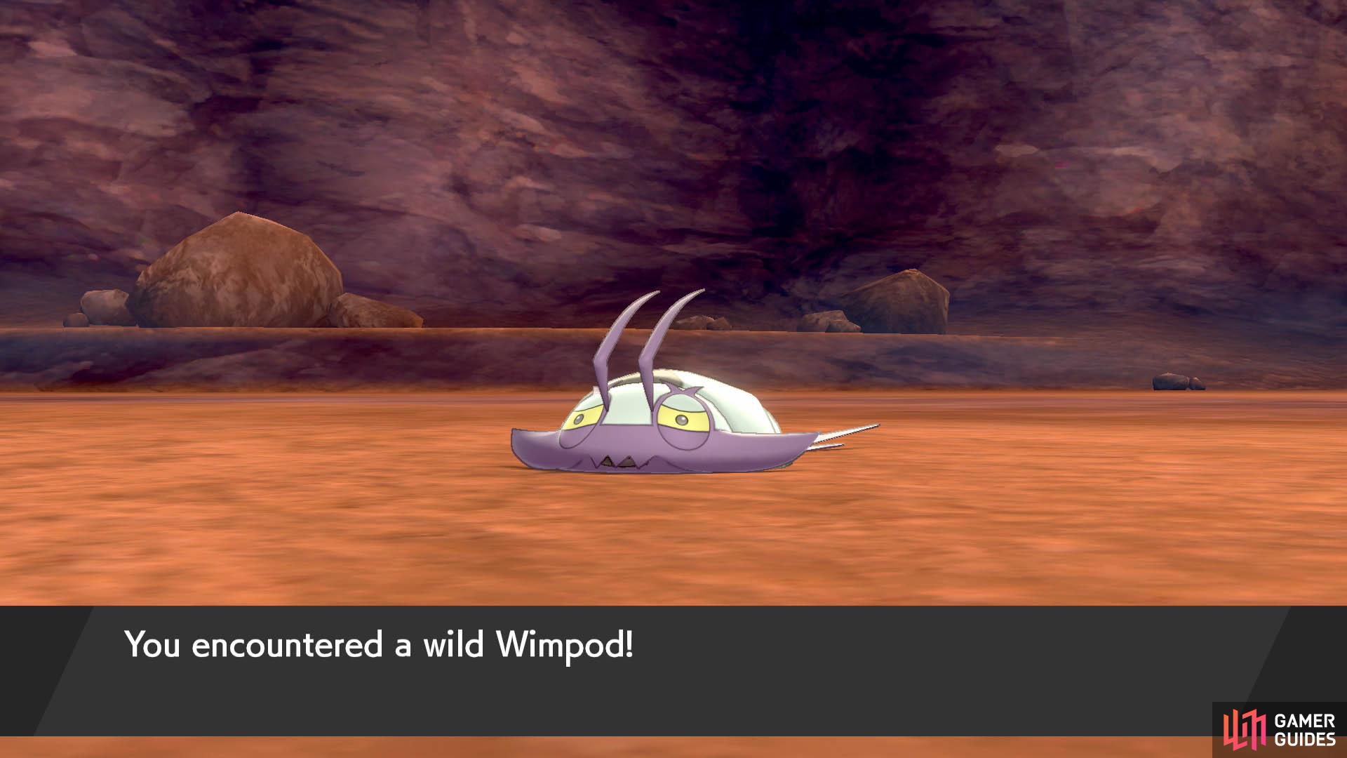 Wimpod will dart away if they see you. They’ll also run off in battle after going below half HP. Use a Quick Ball!
