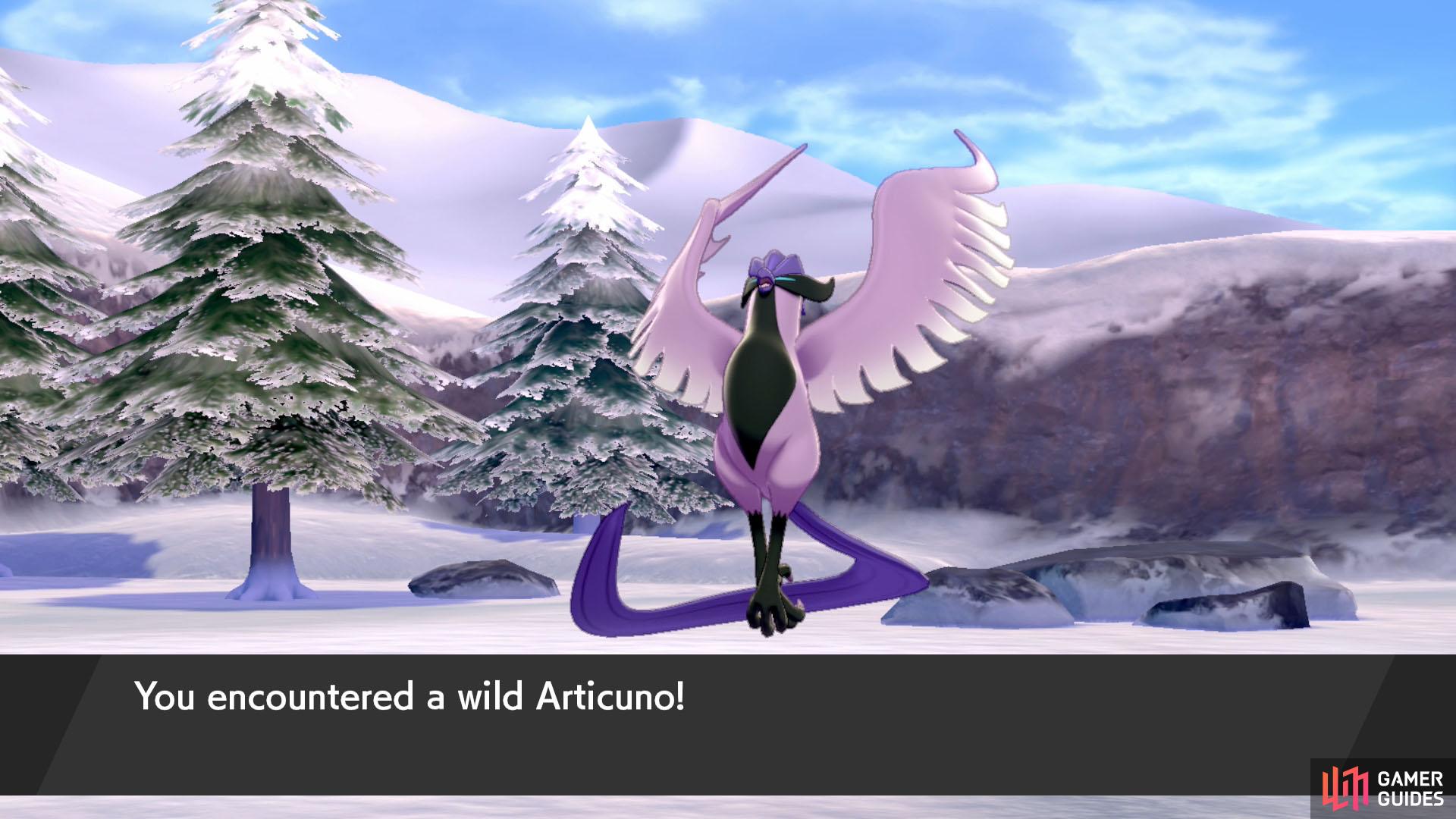 Galarian Articuno at the Crown Tundra - Walkthrough - The Crown Tundra  (DLC), Pokémon: Sword & Shield