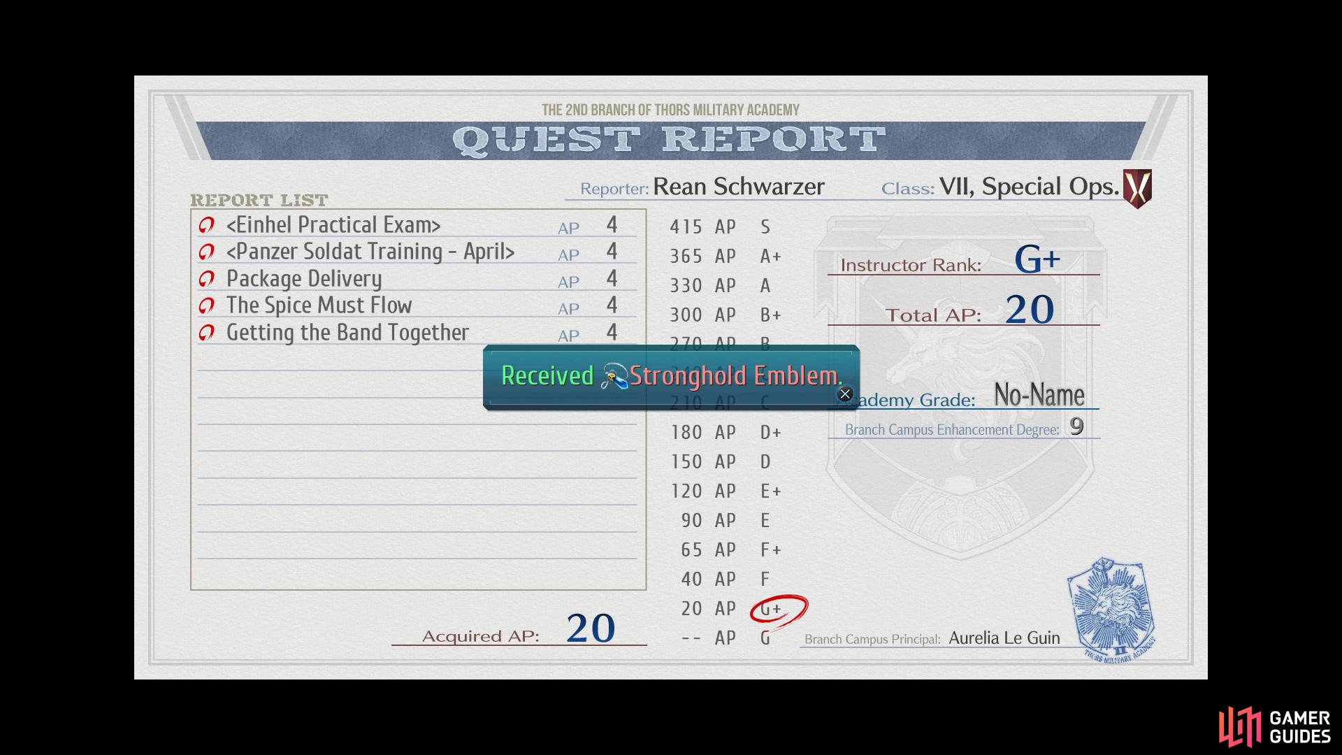 Upon wrapping up the Free Day you’ll be given the Quest Report. 