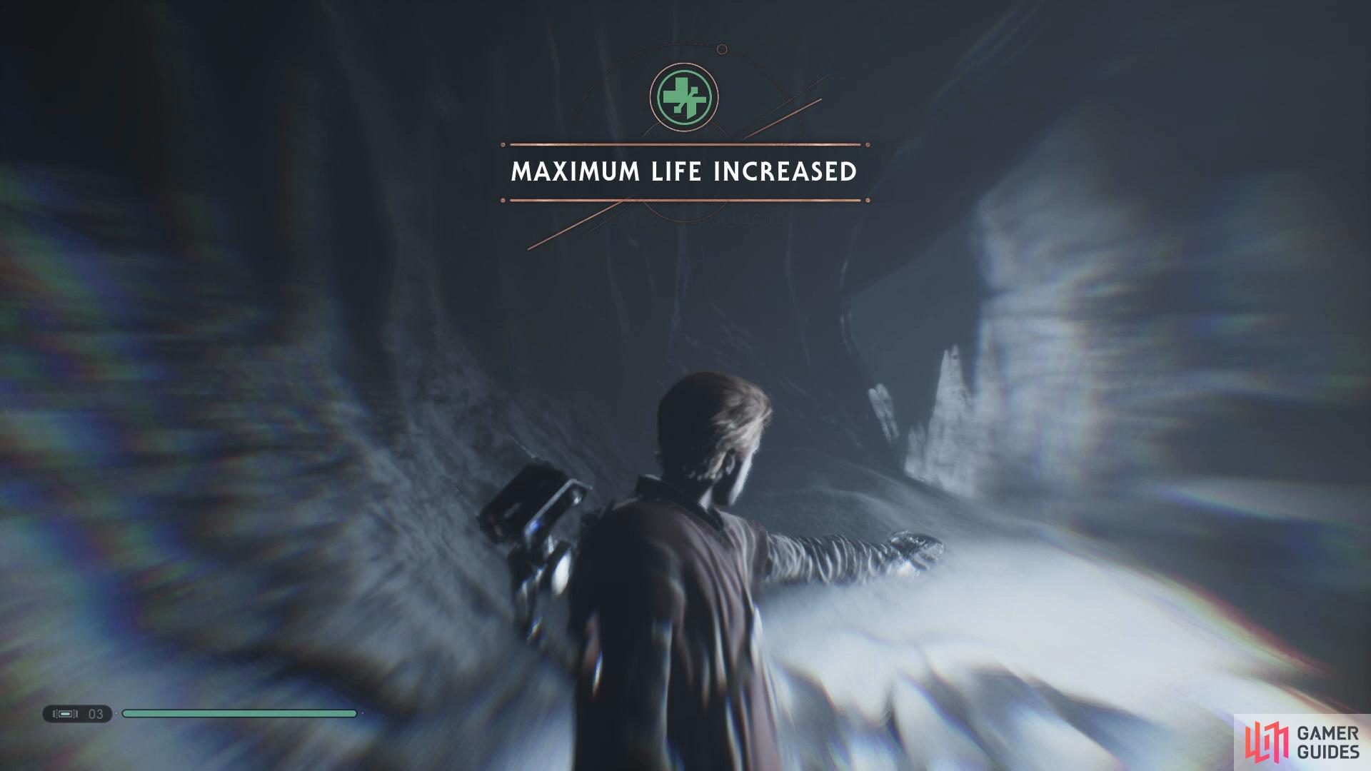 You’ll be able to find the final Life Essence at the end of a Wall Run section..