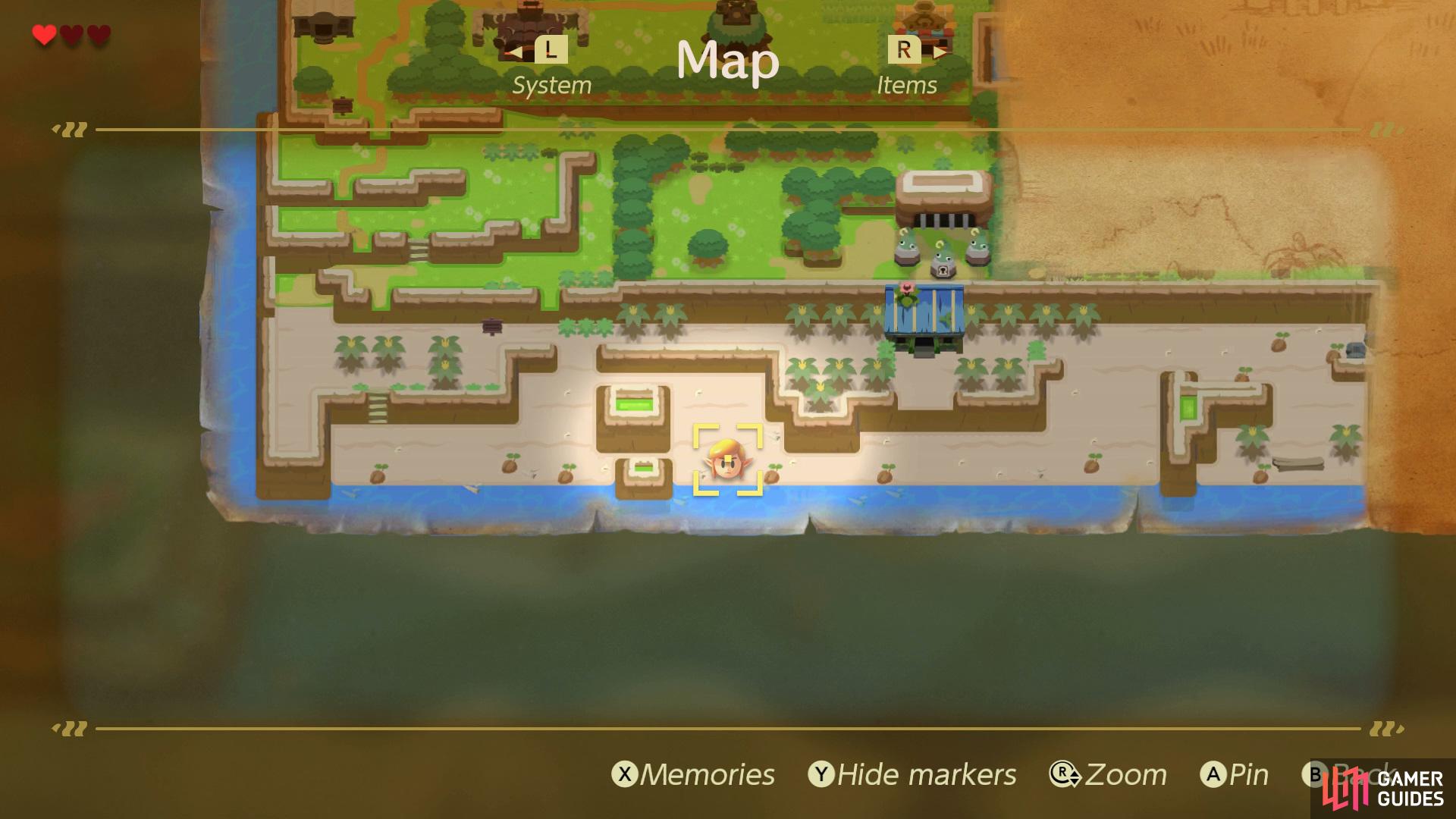 Head over to this location on the map to find Link's Sword,