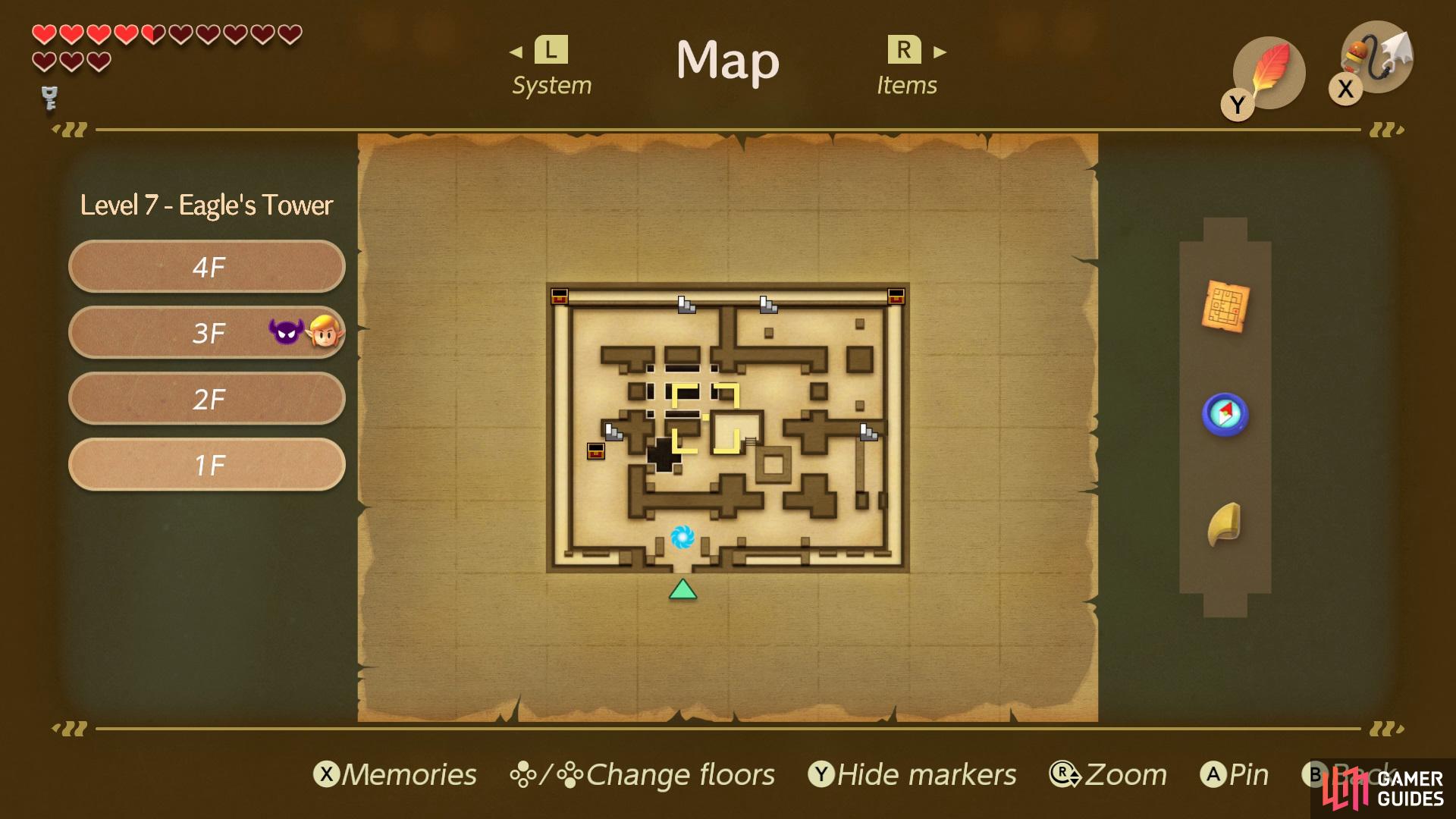 Map to Eagles Tower Floor 1,