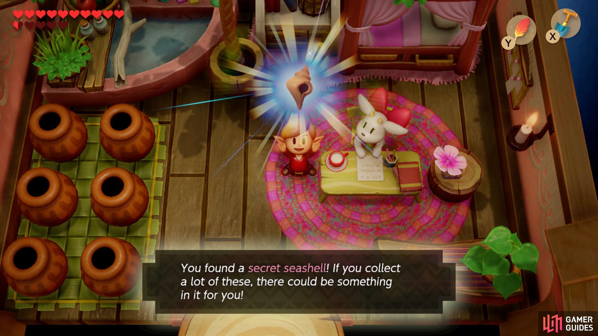 Collect the Secret Seashell from Cristine after delivering the Goats Letter.