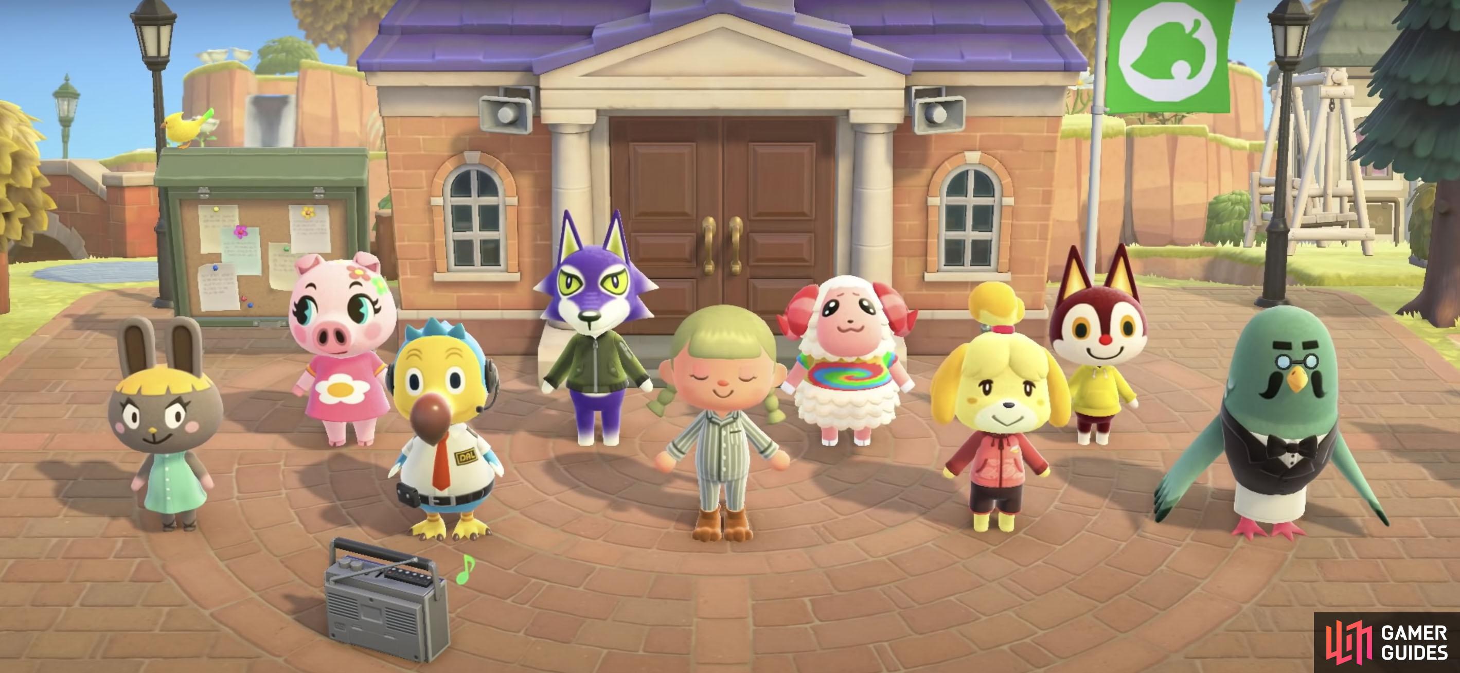 All of the villagers can join in on stretching - and the residents too.